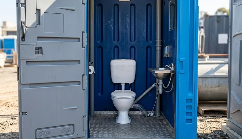 Sewer-Connected Portable Toilet on-site placement in Arizona, AZ