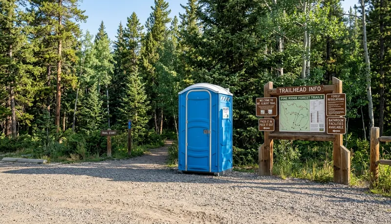 Lockable Standard Porta Potty, Office park parking lot, Arizona, Arizona, AZ