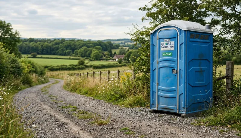 Standard Event Porta Potty, Farm perimeter, Maricopa County, Arizona, AZ
